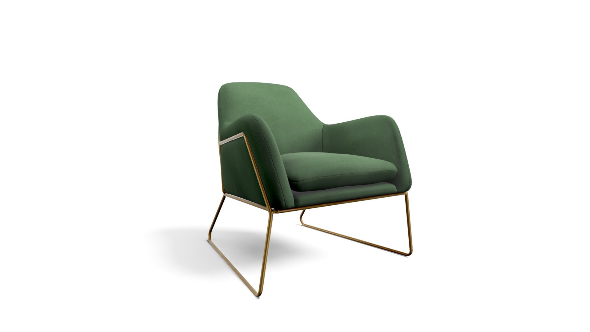 Frame Armchair, Grass Cotton Velvet