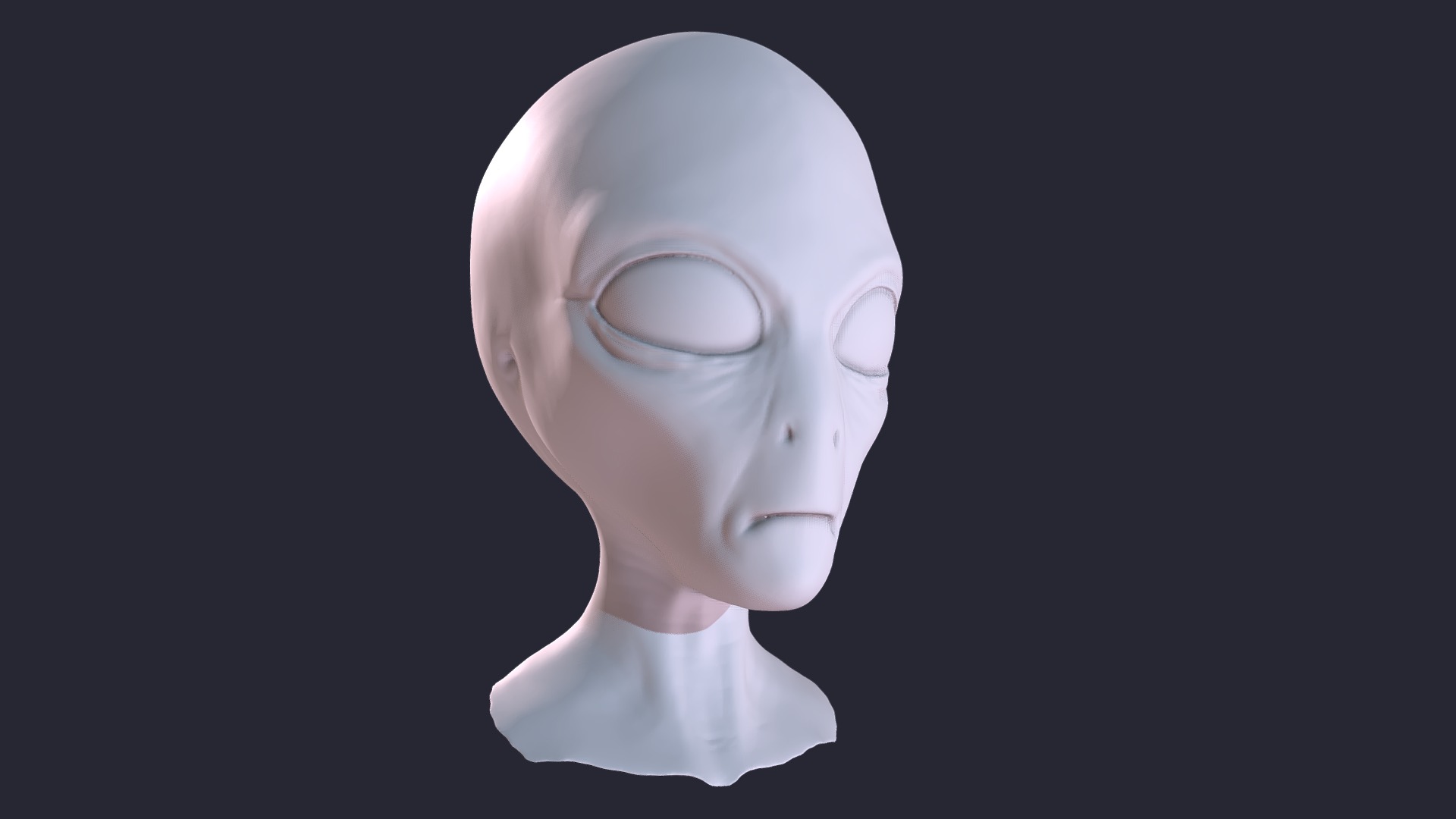 3D model Creature Head Sculpt 6 - This is a 3D model of the Creature Head Sculpt 6. The 3D model is about a mannequin head with a white mask.