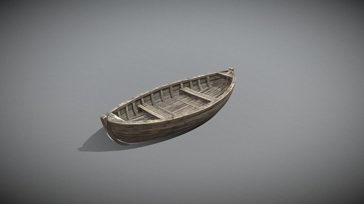 Rustic Wooden Rowboat_Mi