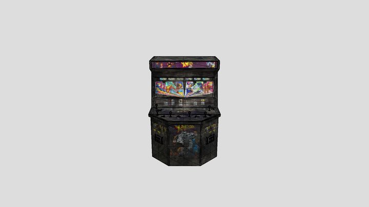 Xmen arcade cabinet_LP 3D Model