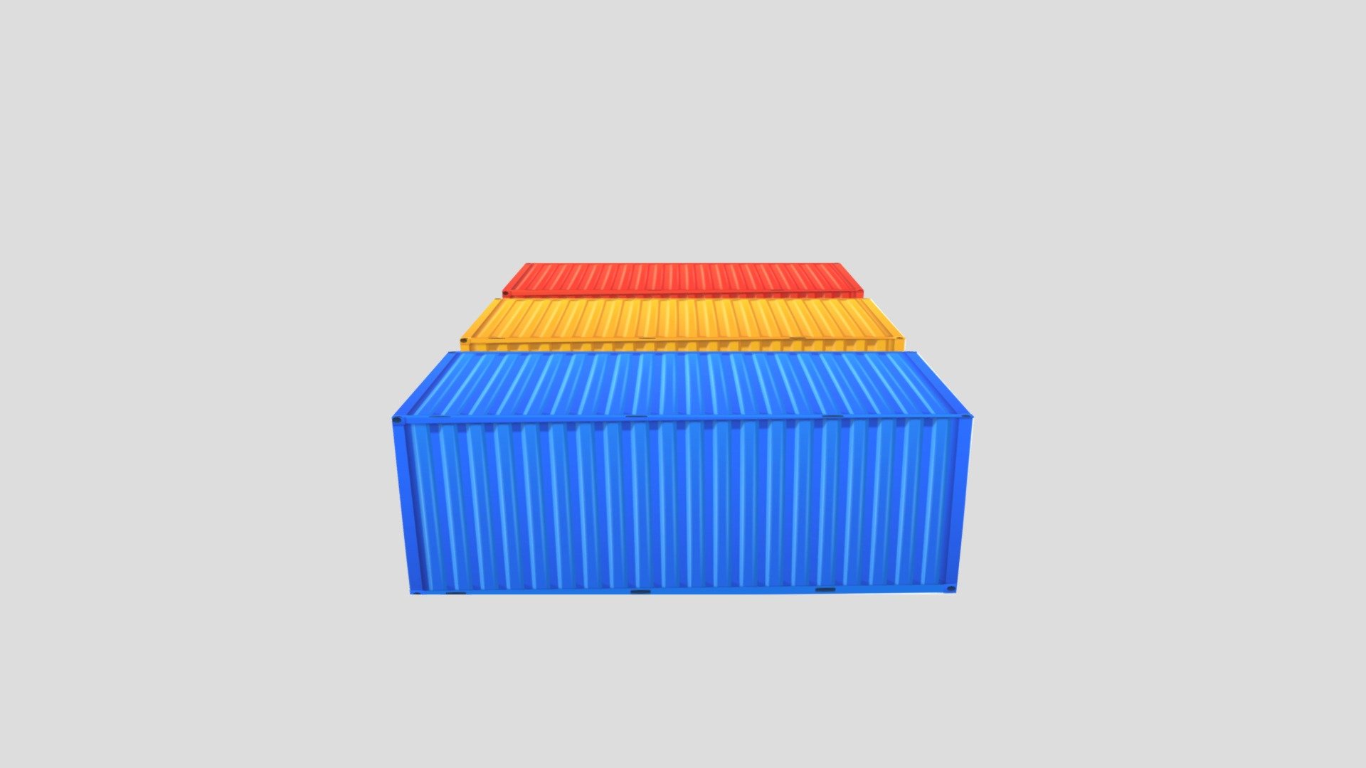 Lowpoly Container with Realistic Textures. - Download Free 3D model by ...