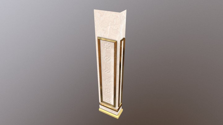 Balroom wall corner 3D Model