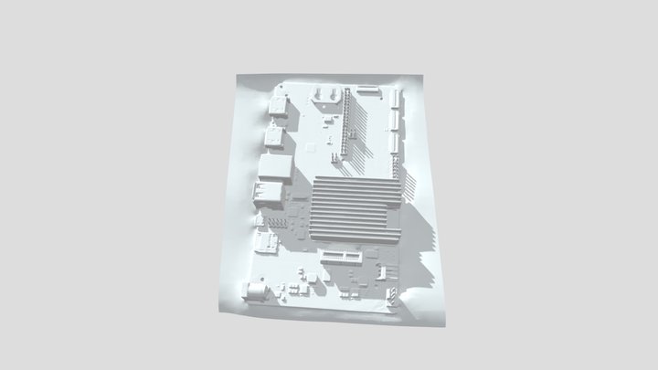 THREE_CM4_PCB_ Spray 3D Model