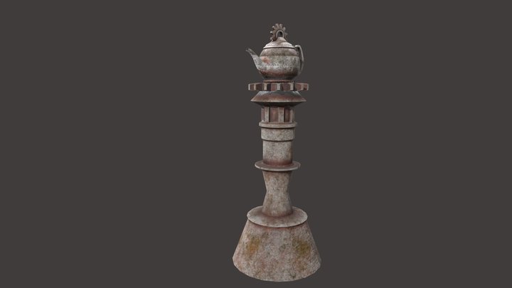 Tea Castle Steampunk 3D Model