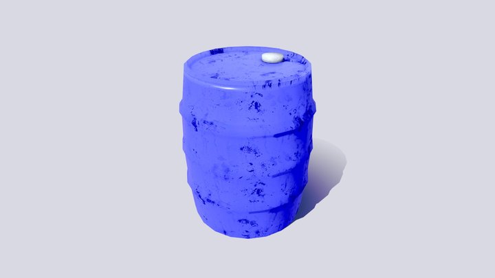 Blue Barrel 3D Model