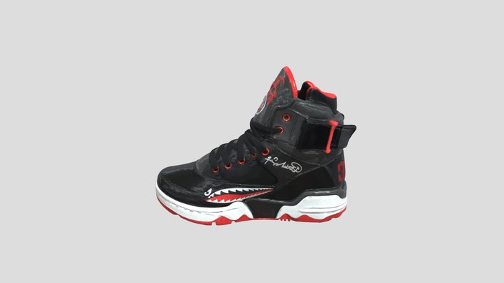 Air Attack Black Sneakers 3D Model