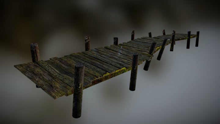 Old Rickety Pier 3D Model