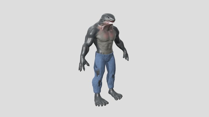 Shark Humanoid 3D Model