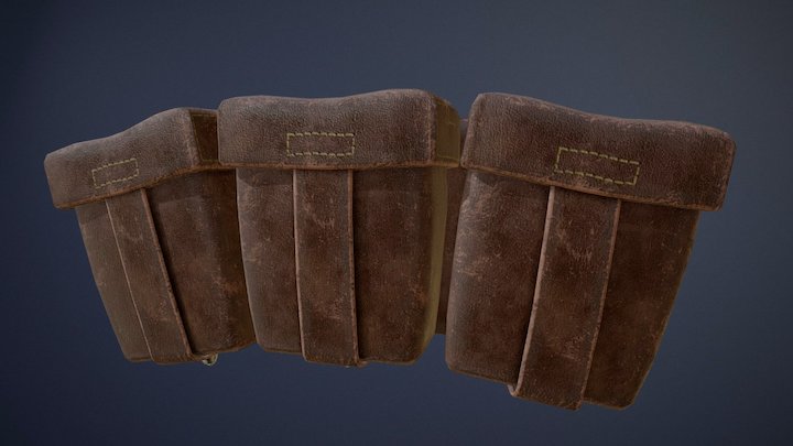 Ammo Pouches PBR asset 3D Model