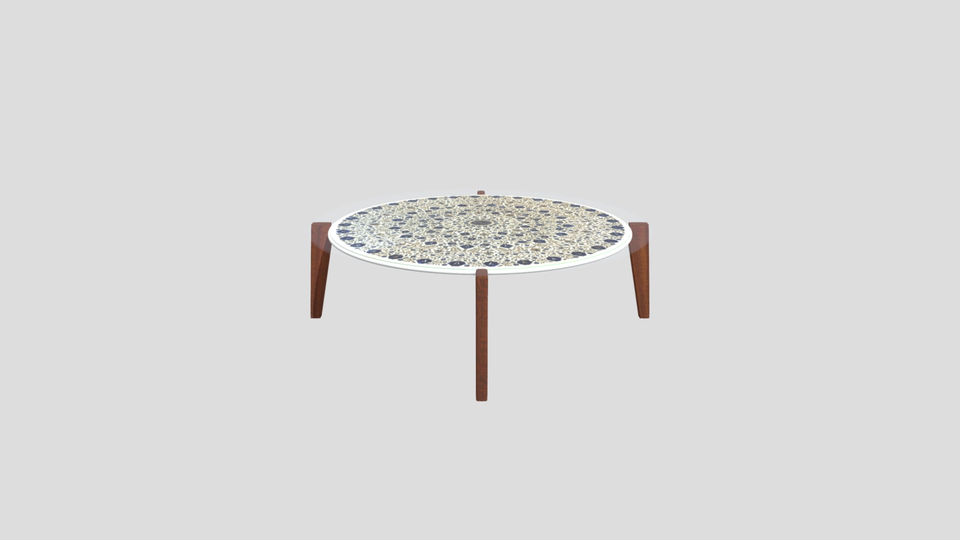 3D model Inlaid Marble Coffee Table - This is a 3D model of the Inlaid Marble Coffee Table. The 3D model is about a table with a glass top.