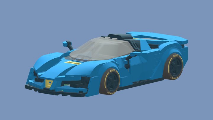 Lego Ferrari SF90XX Custom 3D Model