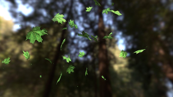 Hojas Verdes Caen – Modelo 3D gratuito STL