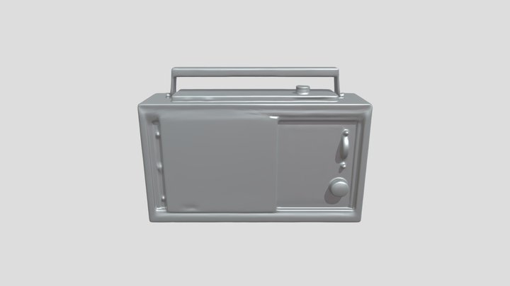 Vintage portable radio 3D Model