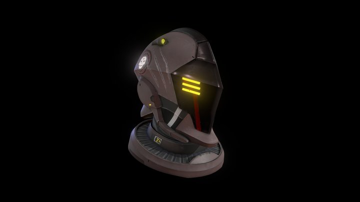 Stylized Sci-Fi Helmet 3D Model
