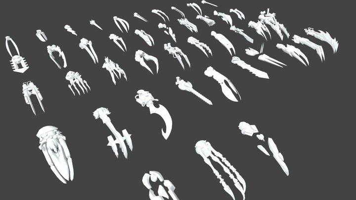 Claws collection (Wildstar assets) 3D Model
