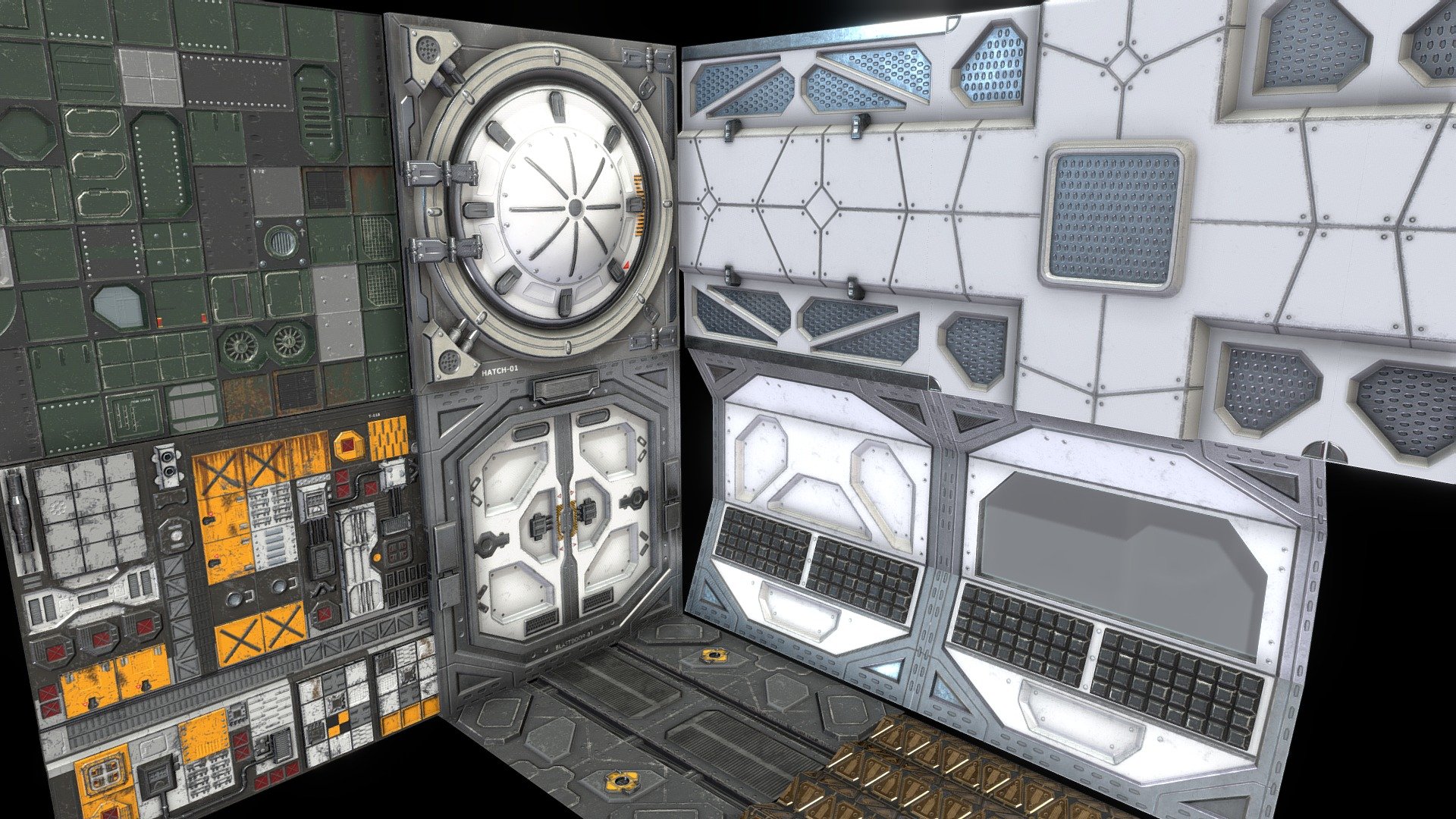  10 2K PBR SciFi Textures 4 FREE Download Free 3D Model By Pedro B 