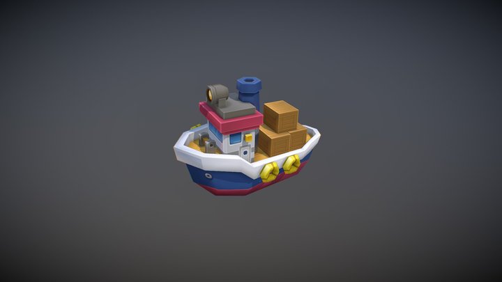 LOWPOLY Ship -2 3D Model