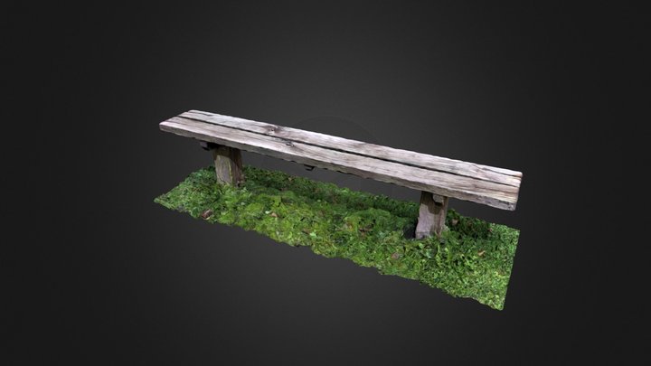 Wooden Bench 3D Model