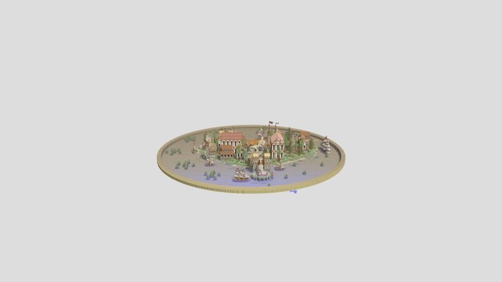 Fossilized Developed Village! 3D Model