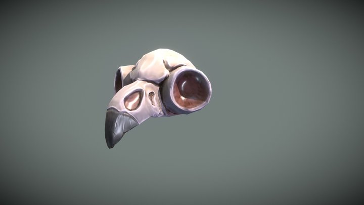 Owl_Skull_textured 3D Model