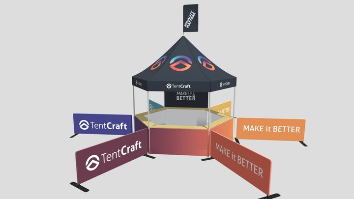 TC Branded 13x15 Hex 3D Model