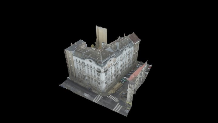 Budapest building roof renewal 1 3D Model
