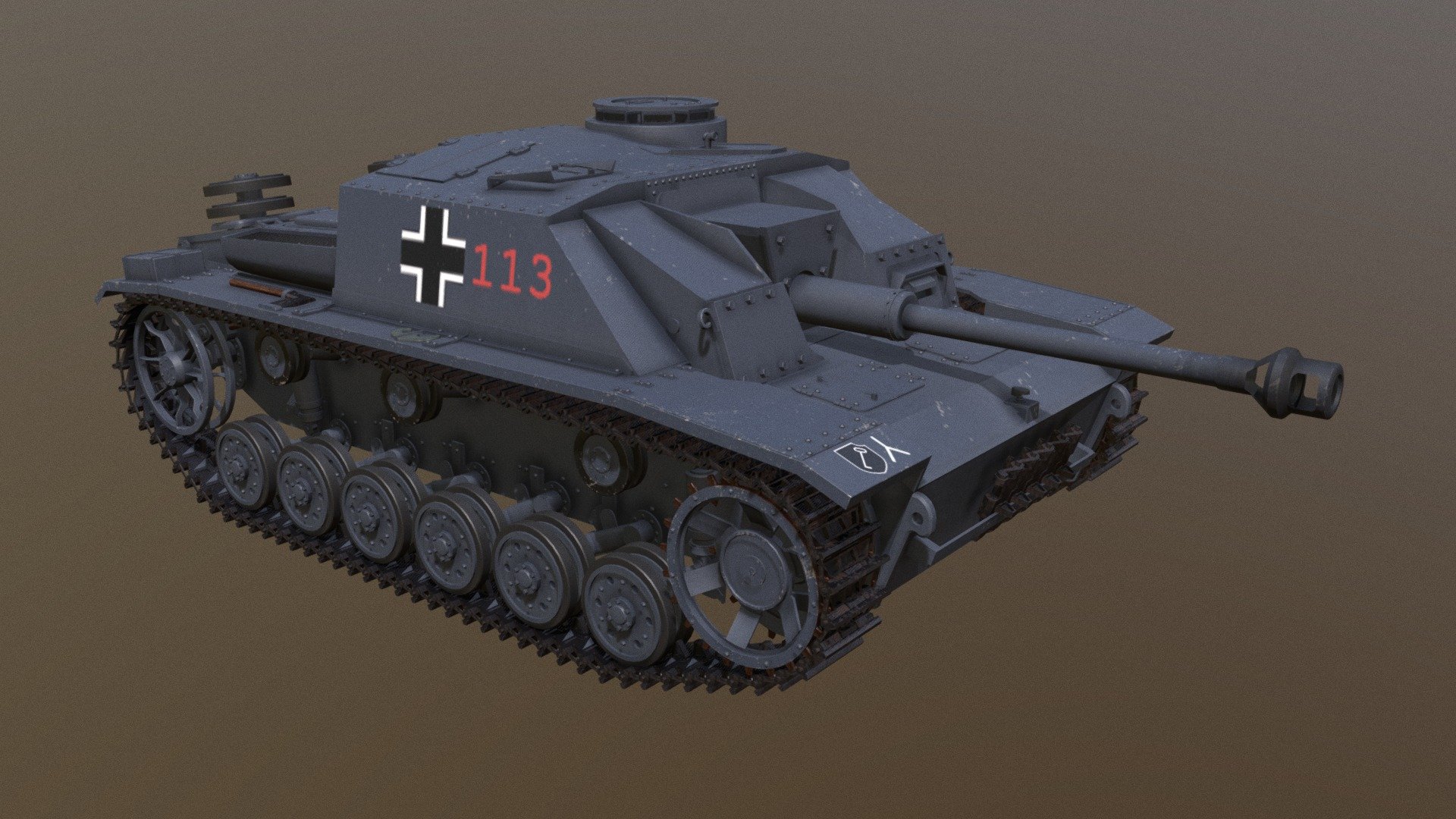 StuG III Ausf. G Graublau camo - Buy Royalty Free 3D model by Thomas ...