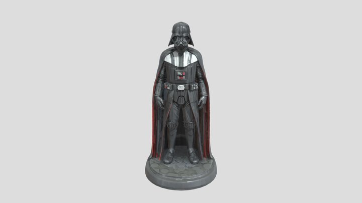A Starwars Darth Vader rpg miniature with base 3D Model