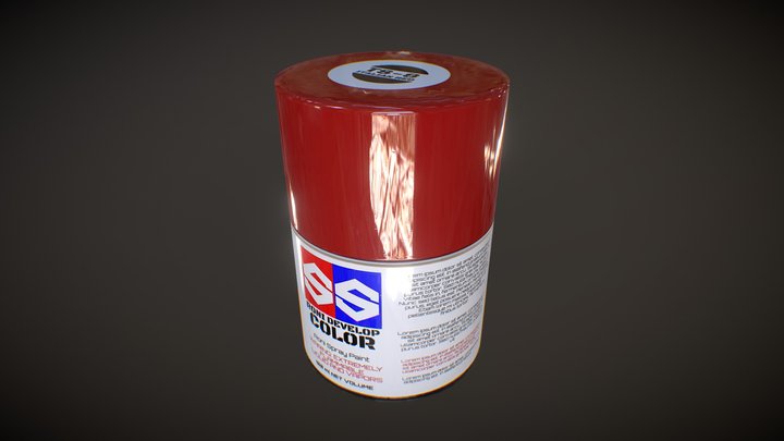 SprayPaint RED 3D Model