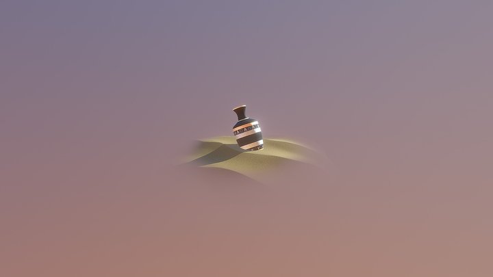Vase In Sand 3D Model