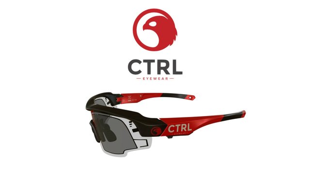 CTRL ONE black & red neutral lens 3D Model