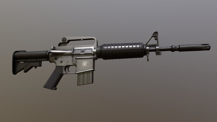 XM177E1 - CAR-15 - Free 3D Model