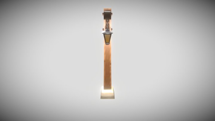 LowPoly Lamppost 3D Model