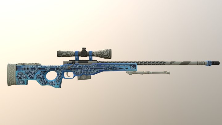 CSGO WEAPON: AWP GUNGNIR 3D Model