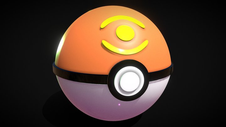 Pokeball Sport Ball 3D 3D Model