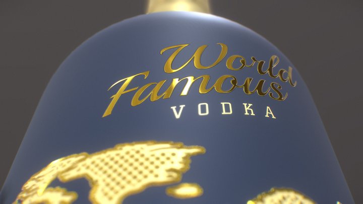 World Famous Vodka Bottle 3D Model