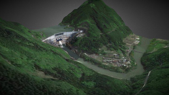 【3Dバーチャル見学ツアー】矢作ダム-監査廊-常用洪水吐ゲート 3D Model