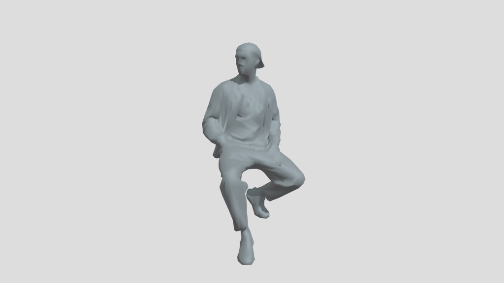 Lowpoly Male Sitting