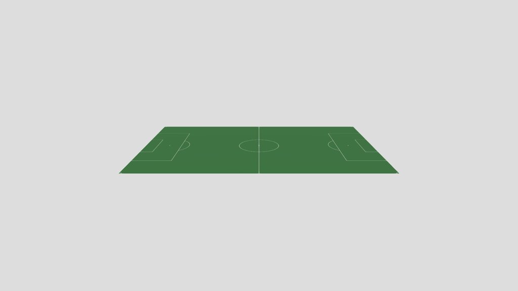 Low Poly Football Pitch