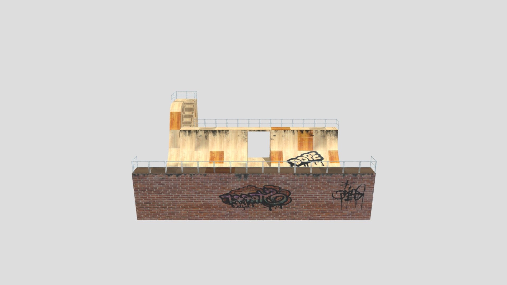 Skate Board Ramp Textured
