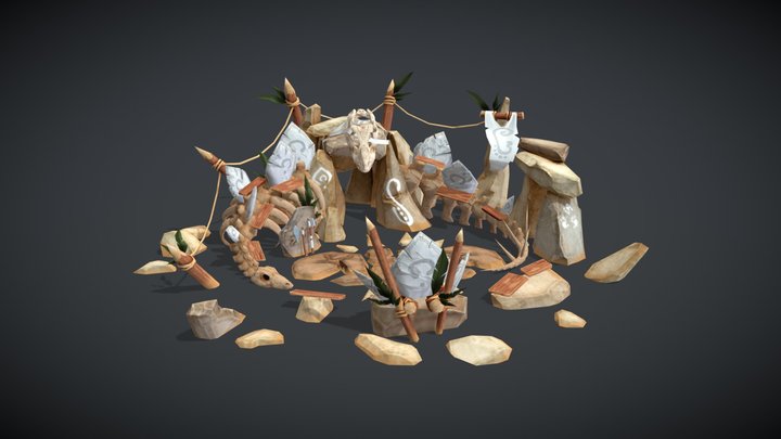 Berserker Hut - Warparty 3D Model