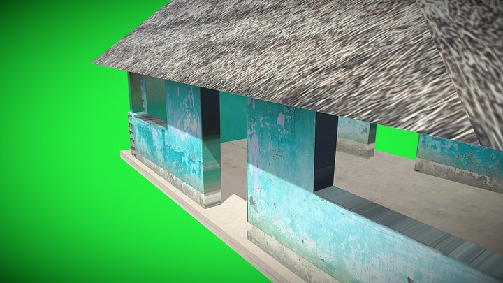 Desi Hut low poly 3D Model