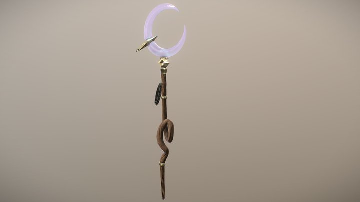 Moon Staff 3D Model