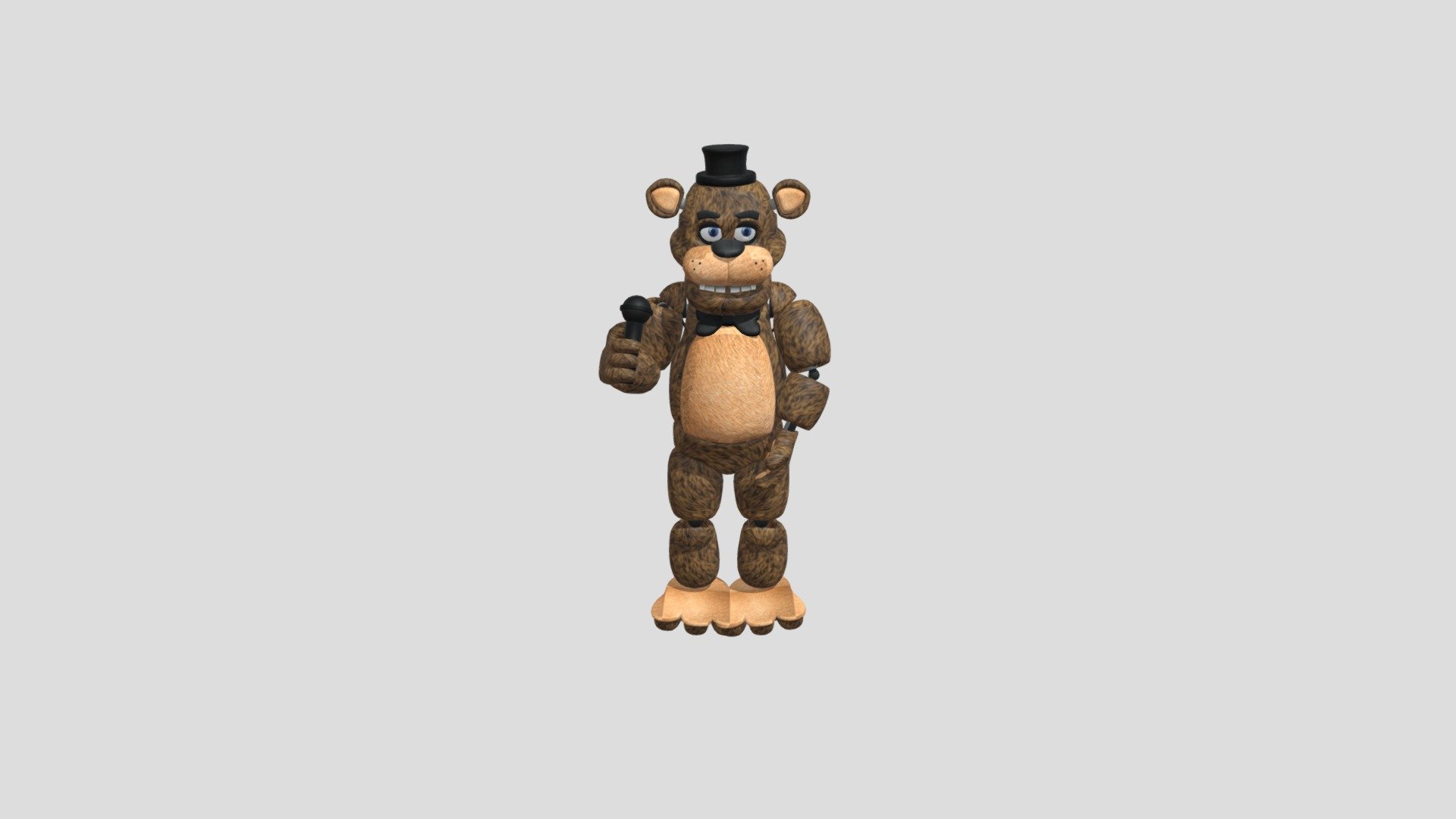 3д модель Фредди из ФНАФ. Freddy 3d model. 3д модель Гламрок Фредди. Glamrock Freddy 3d model.