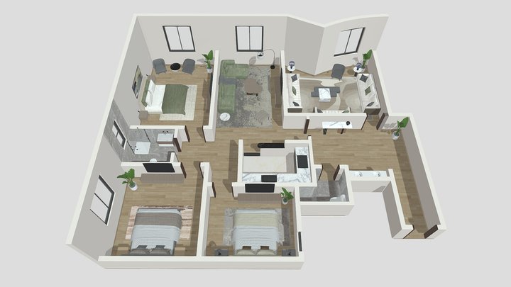 ALEET-12 _ S.F- APARTMENT # 9 3D Model