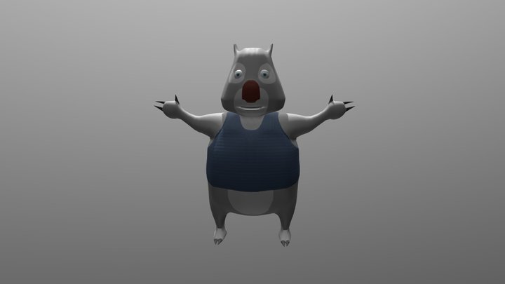 Wayne the Wombat 3D Model