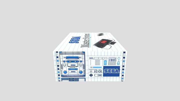 Sega Master System Box Remastered 3D Model