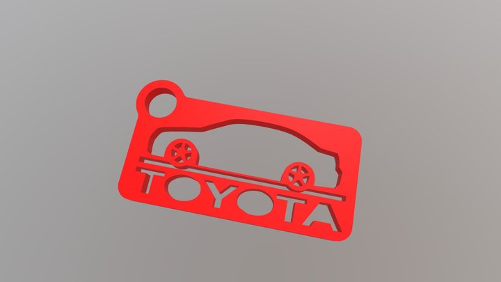 Toyota T25 key ring STL 3D Model