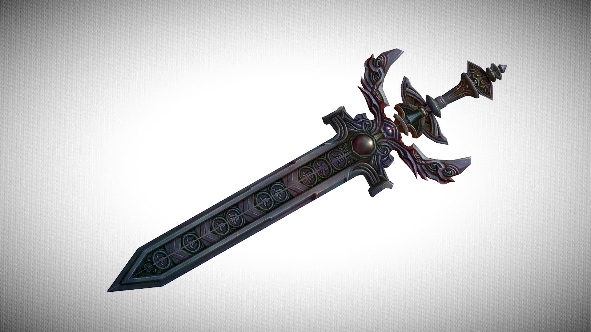 Lowpoly fantasy textured Sword - Download Free 3D model by Khyoocumber ...