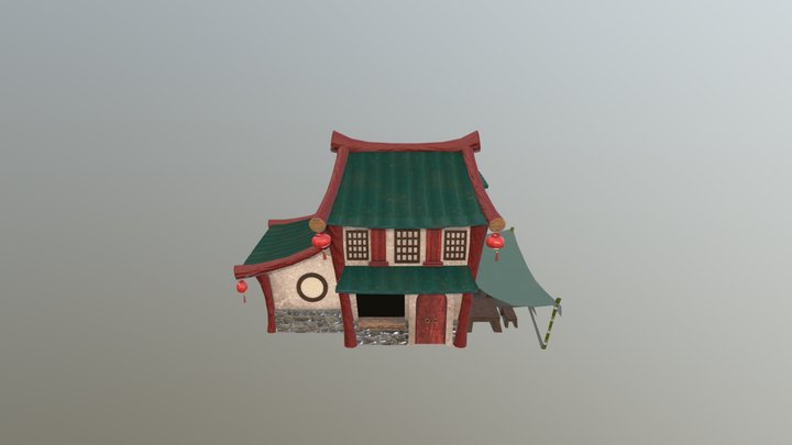 Chinese Ancient Noodle House 3D Model